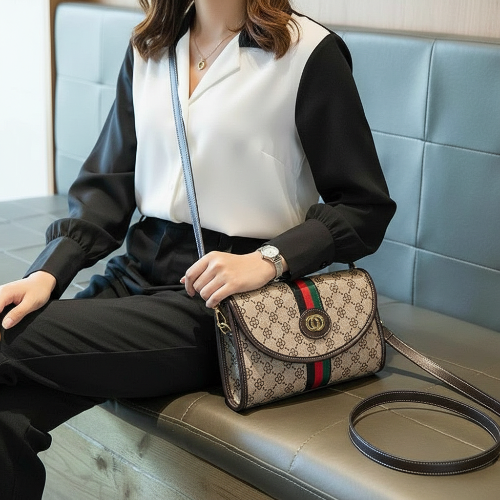 Luxury Canvas Shoulder Bag