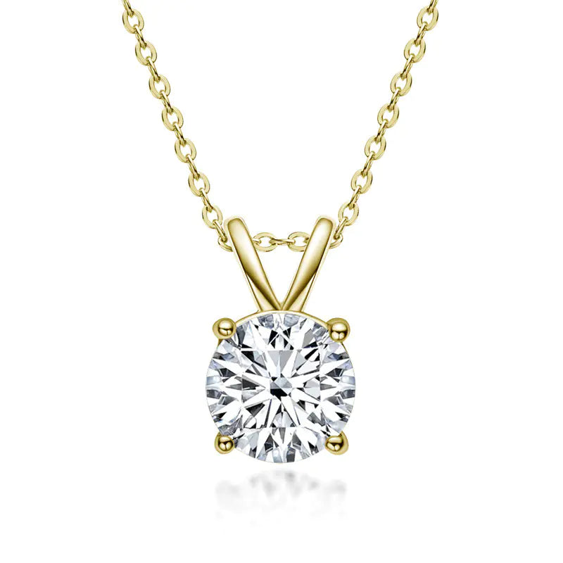 Silver Moissanite Circle Necklace