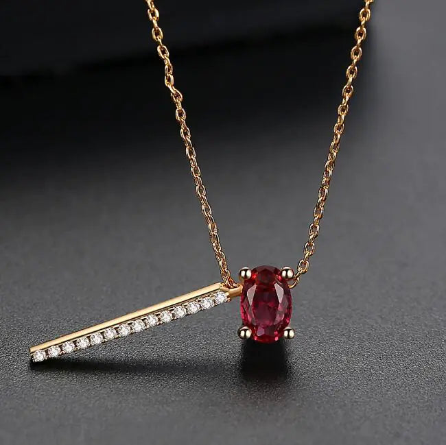 Crimson Charm Copper Necklace