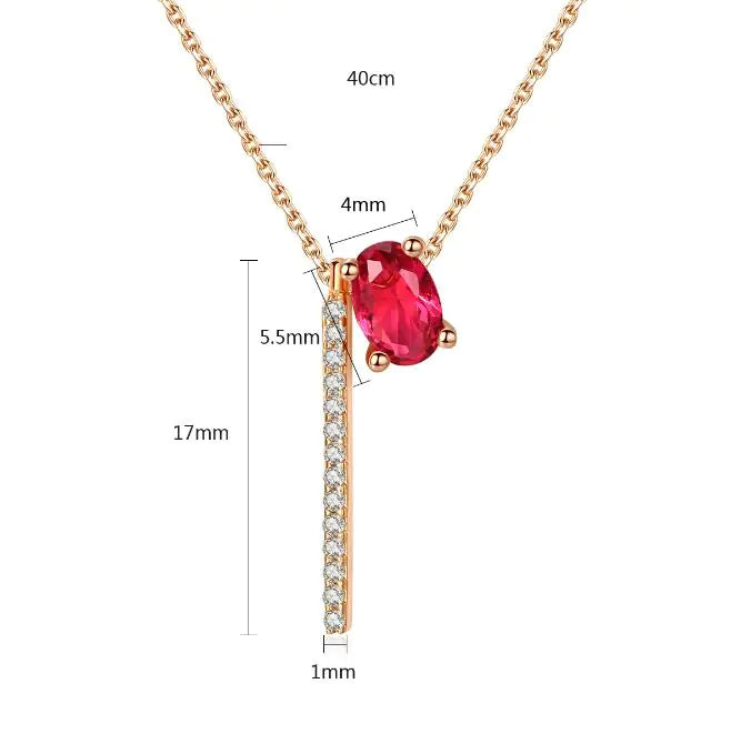 Crimson Charm Copper Necklace