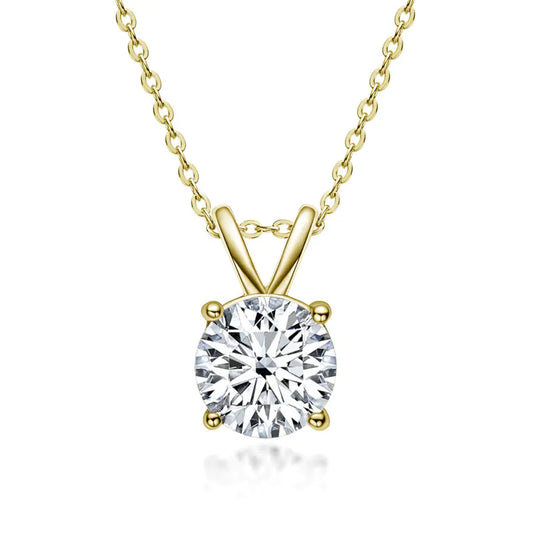 Silver Moissanite Circle Necklace